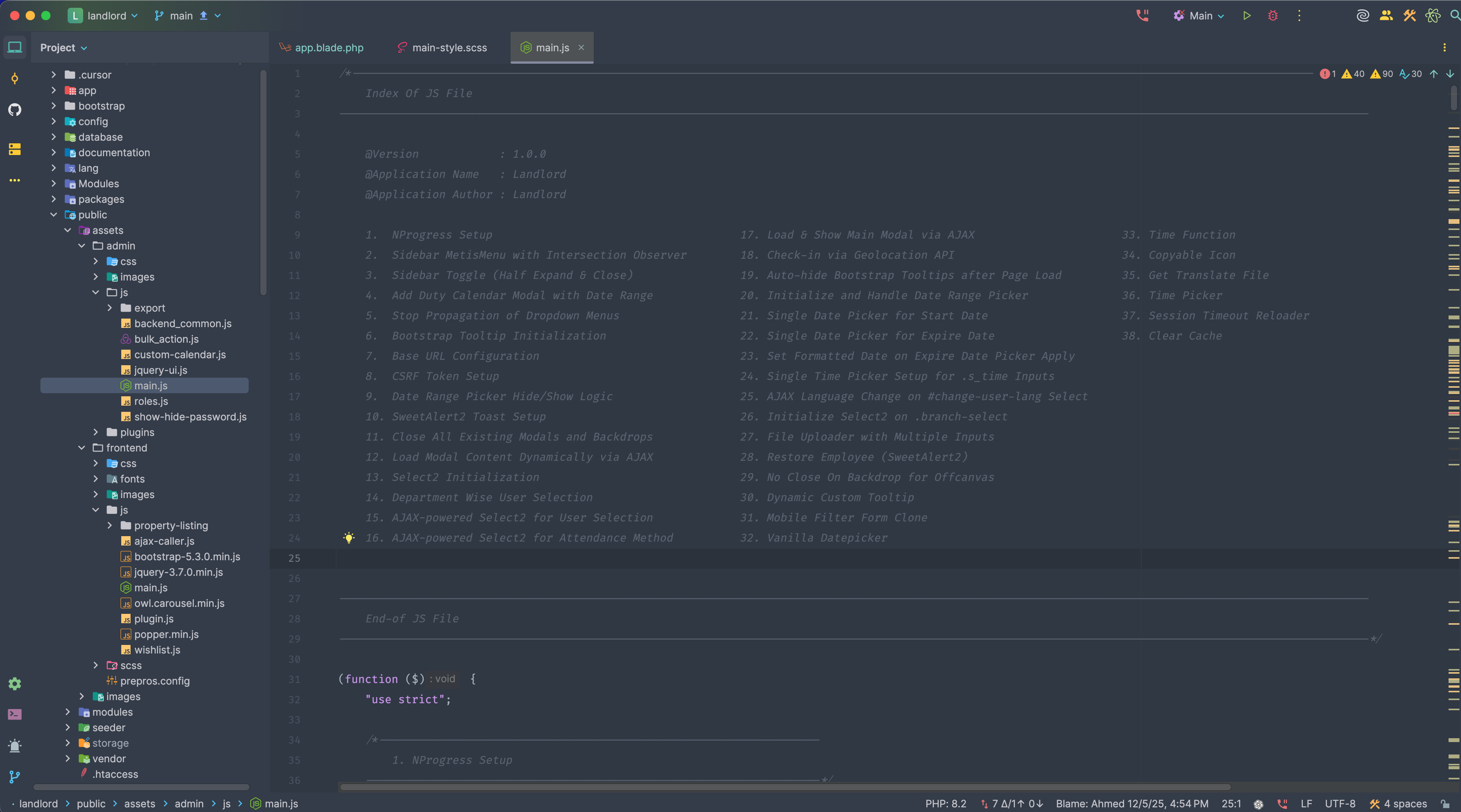 Dashboard with JavaScript interactivity